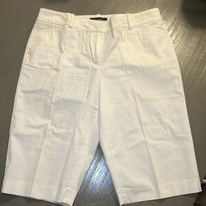 Talbots White Bermuda Shorts, Size 8